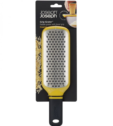 Joseph Joseph Grip-Grater Paddle Grater with Bowl Grip  – Yellow